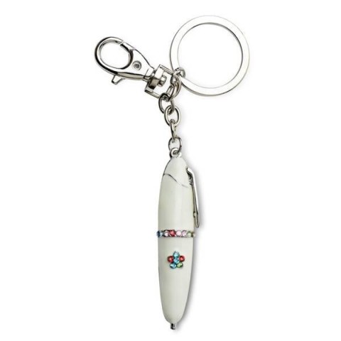 PORTACHIAVI PENNA SMALTATA WHI